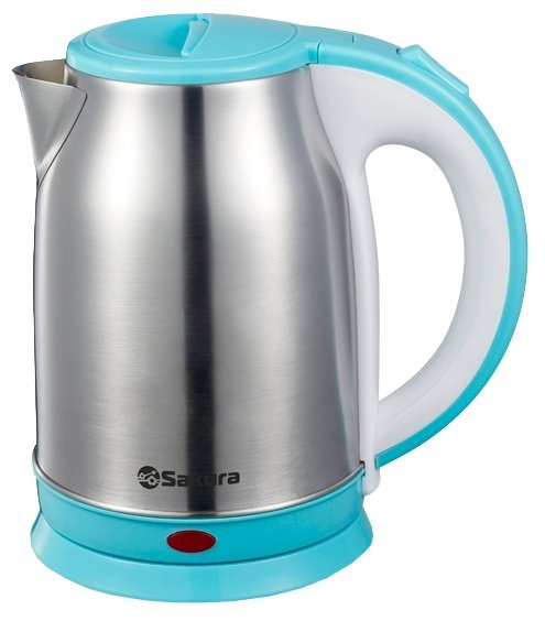 Изображение Электрический чайник Sakura SA-2147BL (1800 Вт/1,8 л /металл, пластик/голубой, серебристый)
