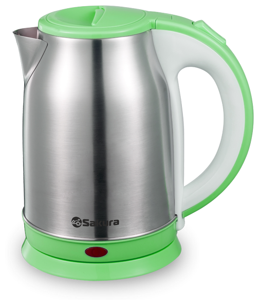 Изображение Электрический чайник Sakura SA-2147G (1800 Вт/1,8 л /металл, пластик/зеленый, серебристый)