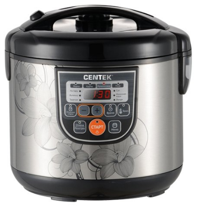 Изображение Мультиварка CENTEK CT-1498 Ceramic (700 Вт/5 л /черный, серебристый)