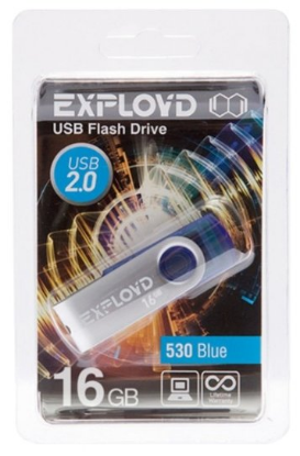 Изображение USB flash Exployd 530,(USB 2.0/16 Гб)-синий ()