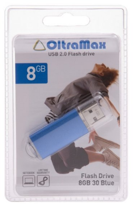 Изображение USB flash OltraMax 30,(USB 2.0/8 Гб)-синий ()