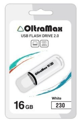 Изображение USB flash OltraMax 230,(USB 2.0/16 Гб)-белый ()