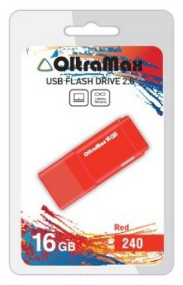 Изображение USB flash OltraMax 240,(USB 2.0/16 Гб)-красный ()