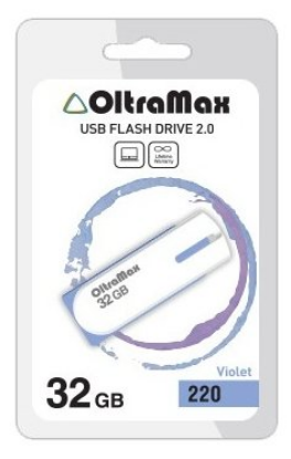 Изображение USB flash OltraMax 220,(USB 2.0/32 Гб)-фиолетовый ()