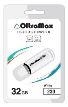 Изображение USB flash OltraMax 230,(USB 2.0/32 Гб)-белый ()