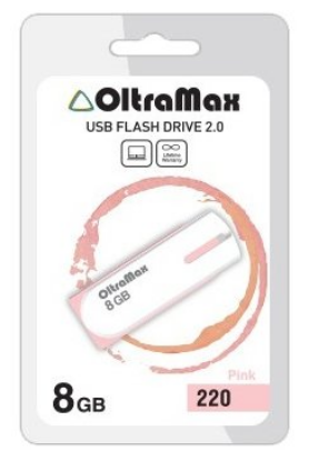 Изображение USB flash OltraMax 220,(USB 2.0/8 Гб)-розовый ()