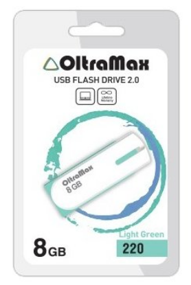 Изображение USB flash OltraMax 220,(USB 2.0/8 Гб)-светло-зеленый ()