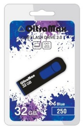 Изображение USB flash OltraMax 250,(USB 2.0/32 Гб)-синий, черный ()