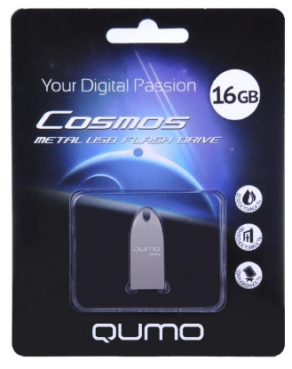 Изображение USB flash Qumo Cosmos Silver,(USB 2.0/16 Гб)-серебристый (QM16GUD-Cos)