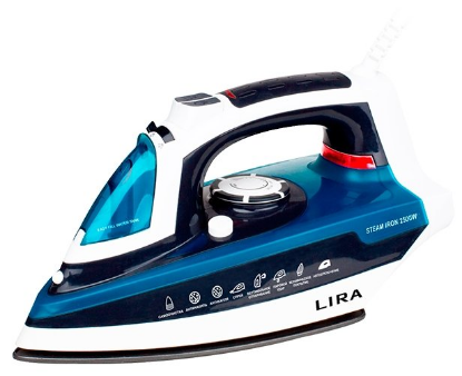 Изображение Утюг Lira LR0602 (2500 Вт/синий, белый)