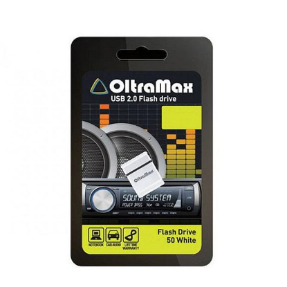 Изображение USB flash OltraMax 50,(USB 2.0/16 Гб)-белый ()