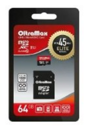 Изображение Карта памяти OltraMax MicroSDXC Class 10 64 Гб адаптер на SD