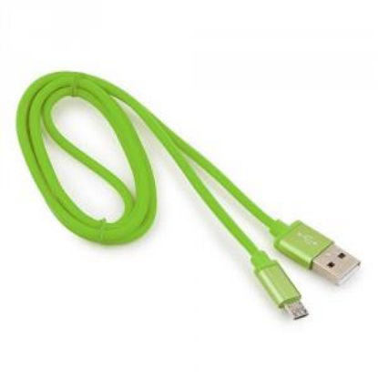 Изображение Кабель соединительный Gembird CC-S-mUSB01Gn-1M USB 2.0 A Micro USB 2.0 B зеленый 1 м