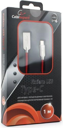 Изображение Кабель соединительный Gembird CC-P-USBC02R-1M USB 2.0 A USB 3.0 C красный 1 м