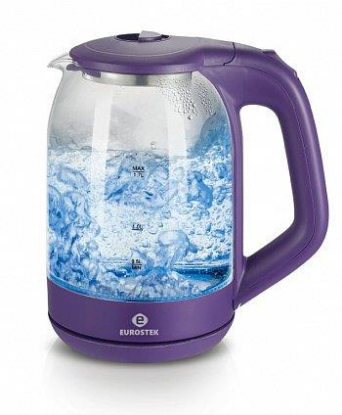 Изображение Электрический чайник Eurostek EEK-3015 (1800 Вт/1,8 л /стекло, пластик/прозрачный, фиолетовый)