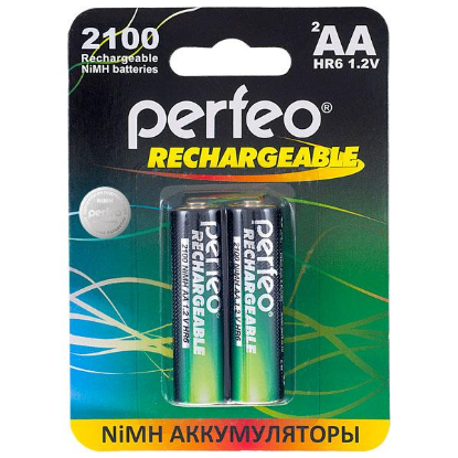 Изображение Аккумулятор Perfeo AA2100MAH-2BL (AA (R6,316,LR6) 1,2 В 2100 мА*час Ni-Mh)