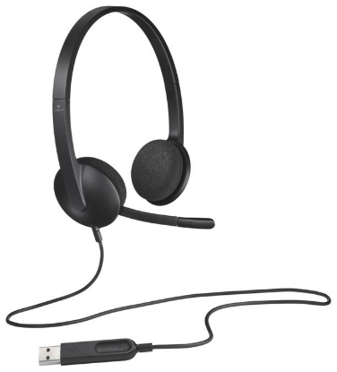 Изображение Компьютерная гарнитура Logitech USB Headset H340 (с проводом, накладные)