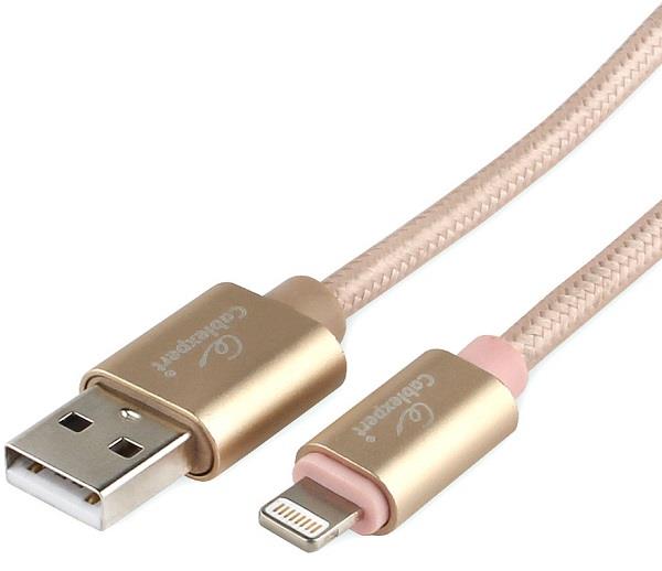 Изображение Кабель соединительный Cablexpert CC-U-APUSB02Gd-1.8M USB 2.0 A Lightning 8P золотой 1,8 м