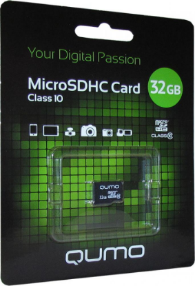 Изображение Карта памяти Qumo MicroSDHC Class 10 32 Гб  QM32GMICSDHC10U1NA