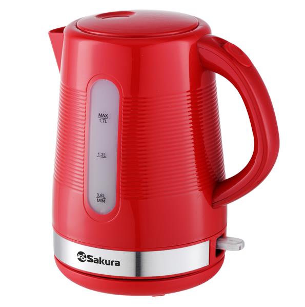Изображение Электрический чайник Sakura SA-2343R (2200 Вт/1,7 л /пластик/красный)