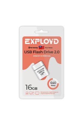 Изображение USB flash Exployd 640,(USB 2.0/16 Гб)-белый ()