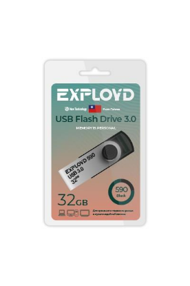 Изображение USB flash Exployd 590,(USB 3.0/32 Гб)-черный ()