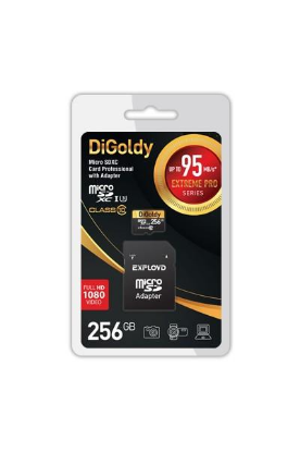 Изображение Карта памяти Digoldy MicroSDXC Class 10 256 Гб адаптер на SD