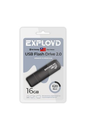 Изображение USB flash Exployd 620,(USB 2.0/16 Гб)-черный ()