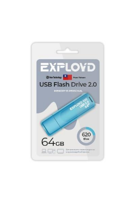 Изображение USB flash Exployd 620,(USB 2.0/64 Гб)-синий ()