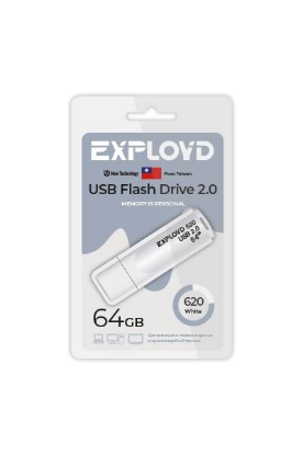 Изображение USB flash Exployd 620,(USB 2.0/64 Гб)-белый ()