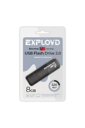 Изображение USB flash Exployd 620,(USB 2.0/8 Гб)-черный ()