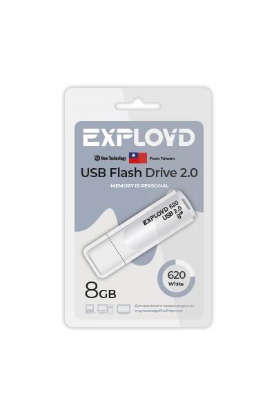 Изображение USB flash Exployd 620,(USB 2.0/8 Гб)-белый ()