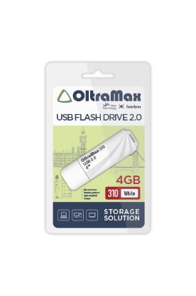 Изображение USB flash OltraMax 310,(USB 2.0/4 Гб)-белый ()