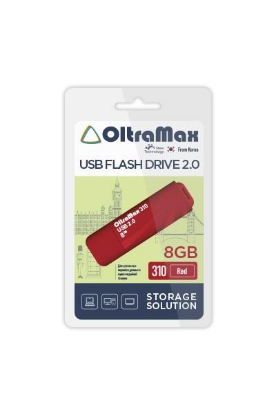 Изображение USB flash OltraMax 310,(USB 2.0/8 Гб)-красный ()