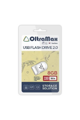 Изображение USB flash OltraMax 330,(USB 2.0/8 Гб)-белый ()