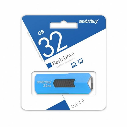 Изображение USB flash SmartBuy Stream,(USB 2.0/32 Гб)-синий ()