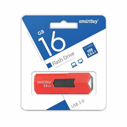 Изображение USB flash SmartBuy Stream,(USB 3.0/16 Гб)-красный ()