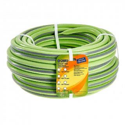 Изображение Шланг ГИДРОАГРЕГАТ 3-х слойный салатовый с серой полосой, 25м, Д=1/2"