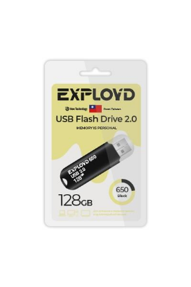 Изображение USB flash Exployd 650,(USB 2.0/128 Гб)-черный ()