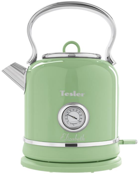 Изображение Электрический чайник Tesler KT-1745 (2000 Вт/1,7 л /нержавеющая сталь/зеленый, серебристый)