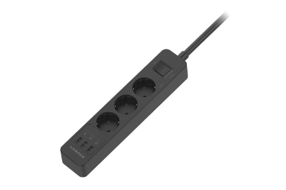 Изображение Сетевой фильтр Harper UCH-330 1,5 м, черный