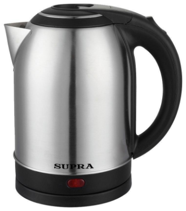 Изображение Электрический чайник Supra KES-2001 (1500 Вт/2 л /нержавеющая сталь/черный, металлик)