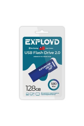 Изображение USB flash Exployd 580,(USB 2.0/128 Гб)-синий ()