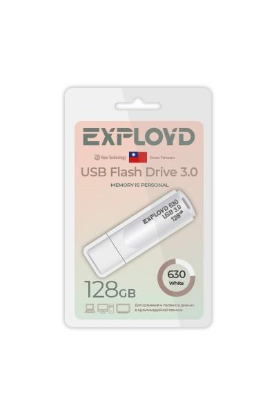 Изображение USB flash Exployd 630,(USB 3.0/128 Гб)-белый ()