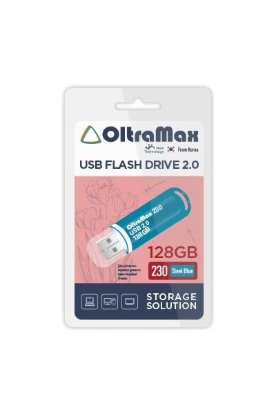 Изображение USB flash OltraMax 230,(USB 2.0/128 Гб)-синий ()