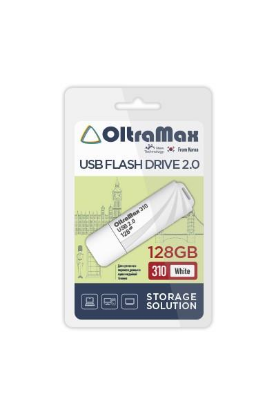 Изображение USB flash OltraMax 310,(USB 2.0/128 Гб)-белый ()