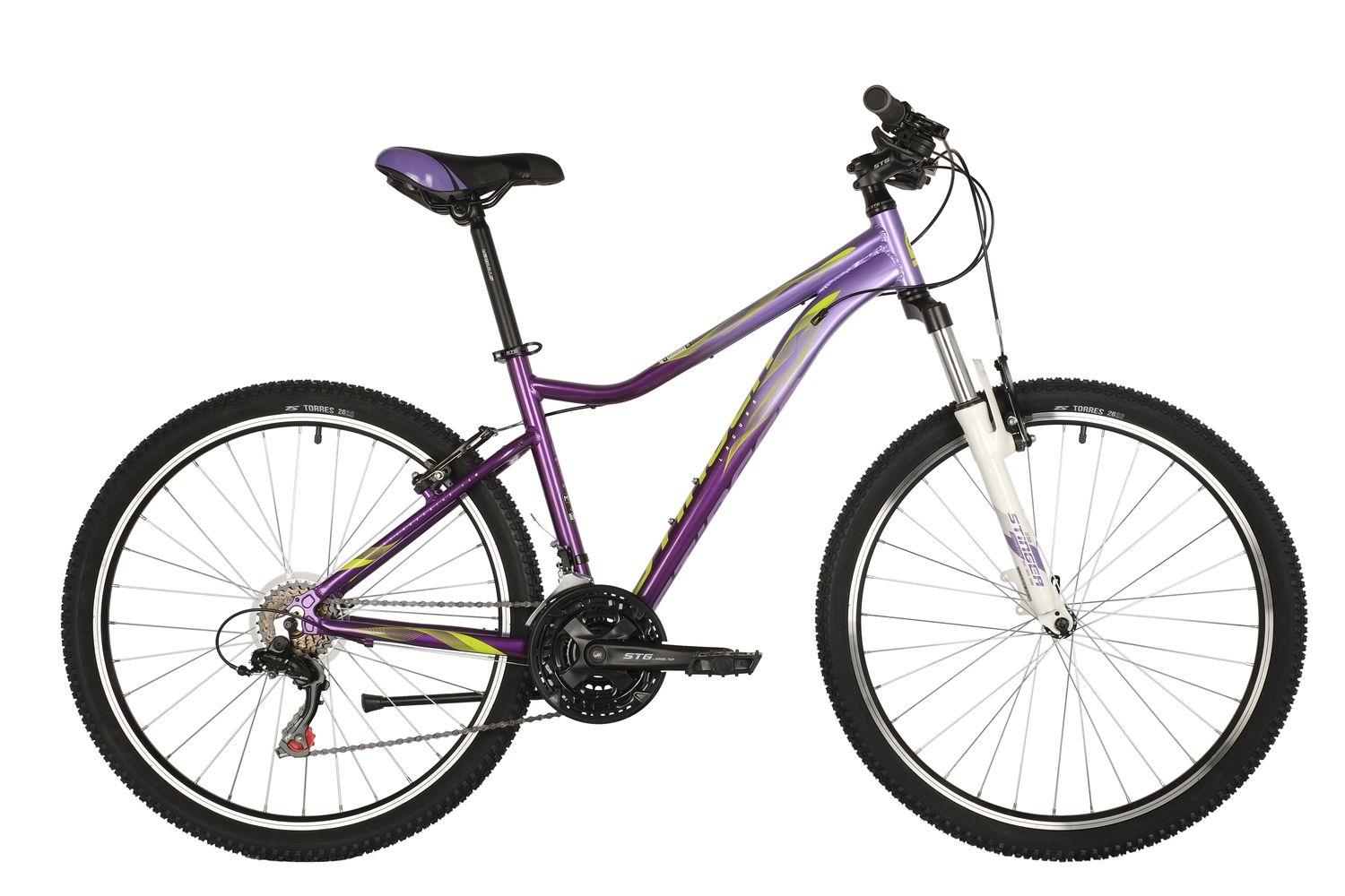 Изображение Велосипед STINGER Laguna STD 26 (фиолетовый/26 "/17.0 ")-2021 года 26AHV.LAGUSTD.17VT10 (146434)