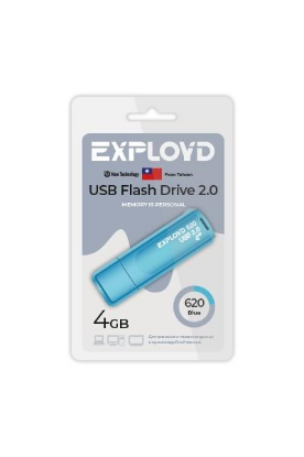 Изображение USB flash Exployd 620,(USB 2.0/4 Гб)-синий ()