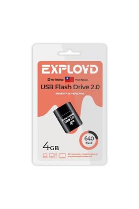 Изображение USB flash Exployd 640,(USB 2.0/4 Гб)-черный ()