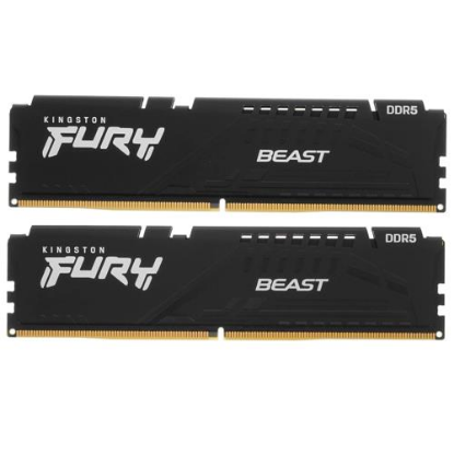 Изображение Оперативная память 2x16 GB DDR5 Kingston FURY Beast Black KF556C40BBK2-32 (44800 Мб/с, 5600 МГц, CL40)